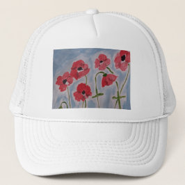 Vild Red Poppies Keps