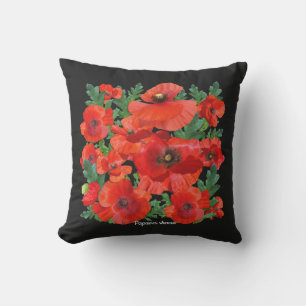 Vild Red Poppies Kudde