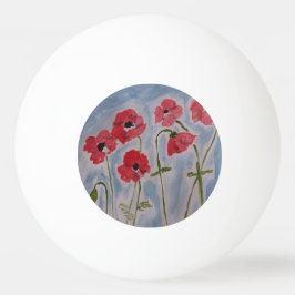 Vild Red Poppies Pingisboll