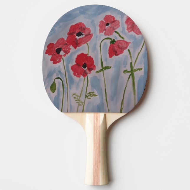 Vild Red Poppies Pingisracket (Framsidan)