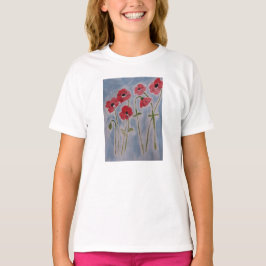 Vild Red Poppies T Shirt