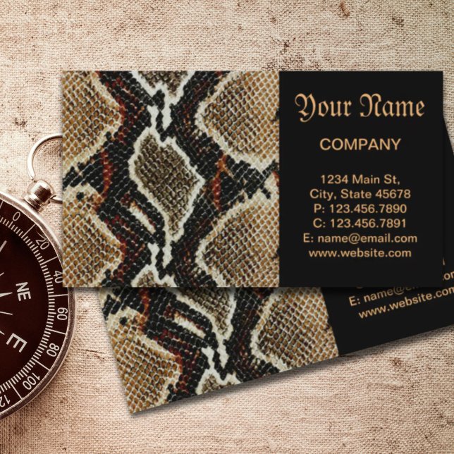 vild reptile-mönster-färgad pytonorm-utskrift visitkort (wild reptile pattern colorful python snake print business card)