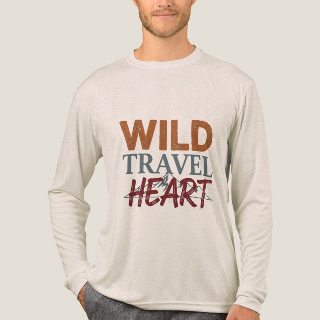 Vild Resa Hjärta Grafisk T-shirt - Äventyrsälskare (Framsida)