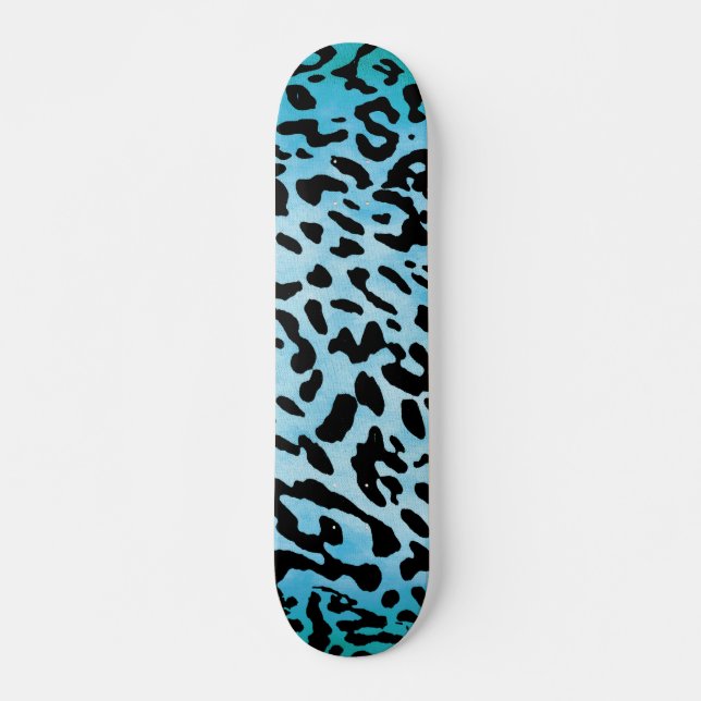 Vild Ride: Leopard Skin tryckt 7 3/4 Skateboard (Framsida)