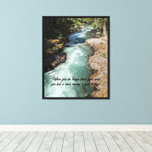 Vild River Rumi Poetry Verse Canvastryck (Insitu (trägolv))