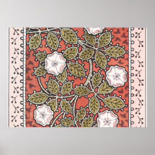 Vild Ro Art Illustration Flower Vintage Poster