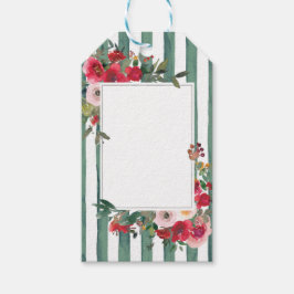 Vild Ro & Basil Grönt Rand Vin-etikett Presentetikett