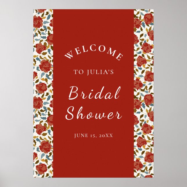 Vild Ro Blommigt Petals Garden Affair Bröllop Poster (Framsidan)