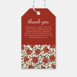 Vild Ro Blommigt Petals Garden Affair Bröllop Presentetikett