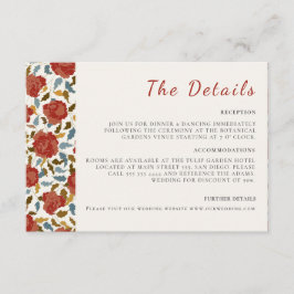 Vild Ro Blommigt Petals Garden Affair Bröllop Tilläggskort