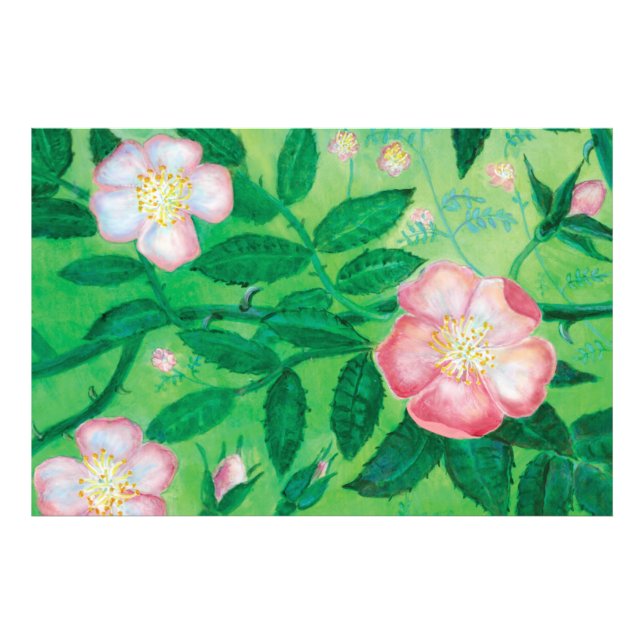 Vild ro blommor fototryck (Framsidan)