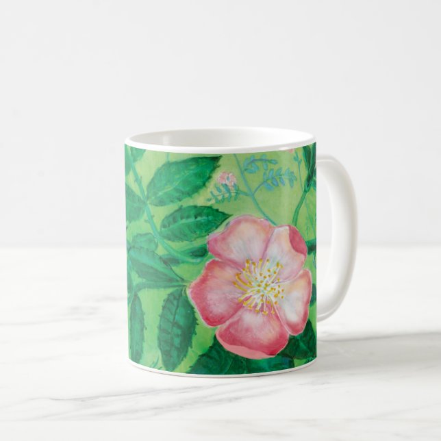 Vild ro blommor kaffemugg (Framsida höger)