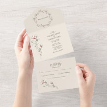 Vild Ro Bröllop allt på en bröllopsinbjudan