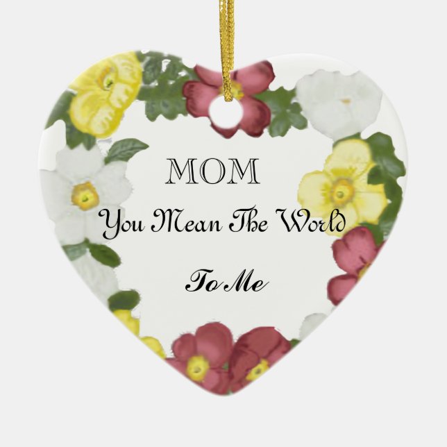 Vild Ro Editable Mor Day Ceramic Ornament (Framsidan)