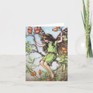 Vild Ro Hip Fairy - Anpassad Kort