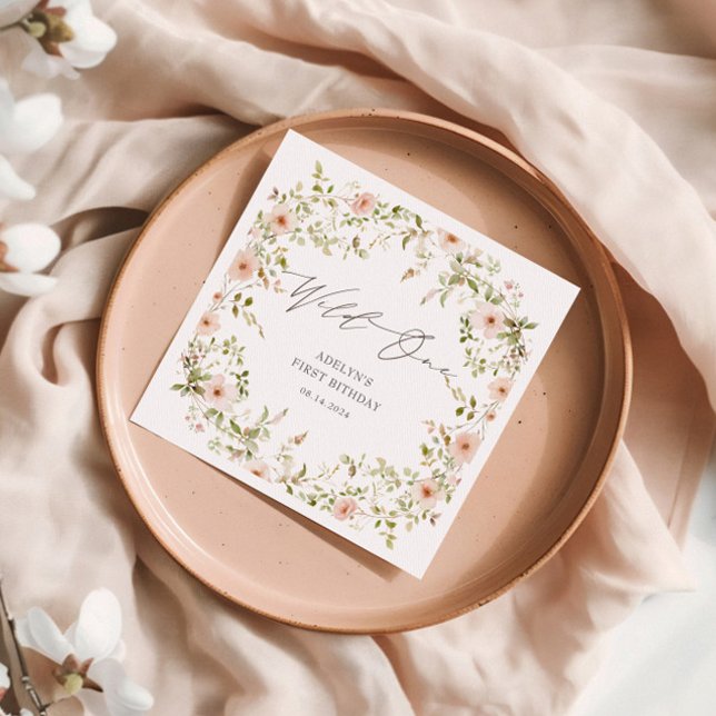 Vild Ro Kids Första födelsedag Papper Pappersservett (Skapare uppladdad)