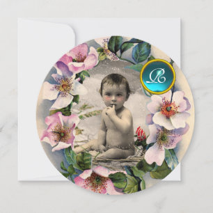 VILD RO,LAGRINGSFÄLT BABY SHOWER FOTO-MALL INBJUDNINGAR
