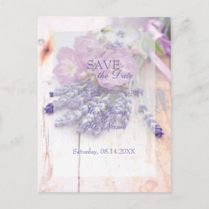 Vild Ro & Lavender Sommarblomma SPARA datum Meddelande Vykort
