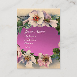 VILD RO MED ROSA LILA GEM STONE MONOGRAM VISITKORT