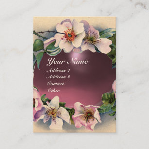 VILD RO MED ROSA LILA GEM STONE MONOGRAM VISITKORT