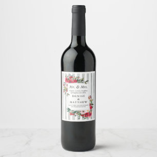 Vild Ro & nordedroplet Grått Vin Vinflaska Etikett