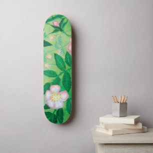 Vild Ro Rosa Canina blommar Mini Skateboard Bräda 18,5 Cm
