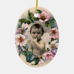 VILD RO,ROSA GEM BABY SHOWER FOTO-MALL JULGRANSPRYDNAD KERAMIK