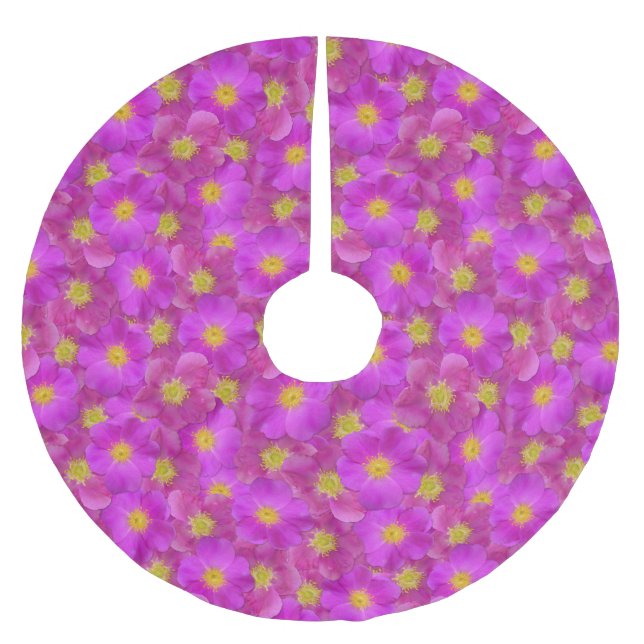 Vild Ro sjölösa Mönster Julgransmatta Borstad Polyester (Framsidan)