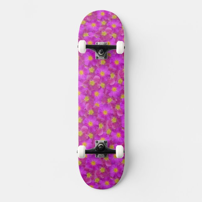 Vild Ro sjölösa Mönster Mini Skateboard Bräda 18,5 Cm (Framsida)