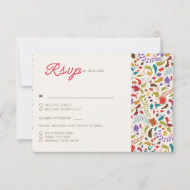 Vild Ro Skogen Exotisk Blomsterträdgård Bröllop OSA Kort