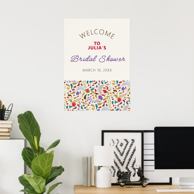 Vild Ro Skogen Exotisk Blomsterträdgård Bröllop Poster (Hemmakontoret)