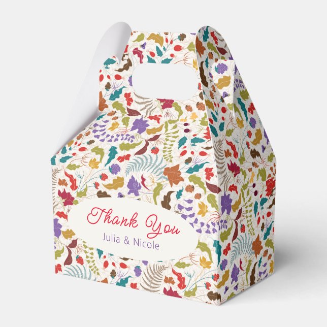 Vild Ro Skogen Exotisk Blomsterträdgård Bröllop Presentaskar (Framsidan Sidan)