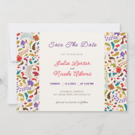 Vild Ro Skogen Exotisk Blomsterträdgård Bröllop Spara Datumet