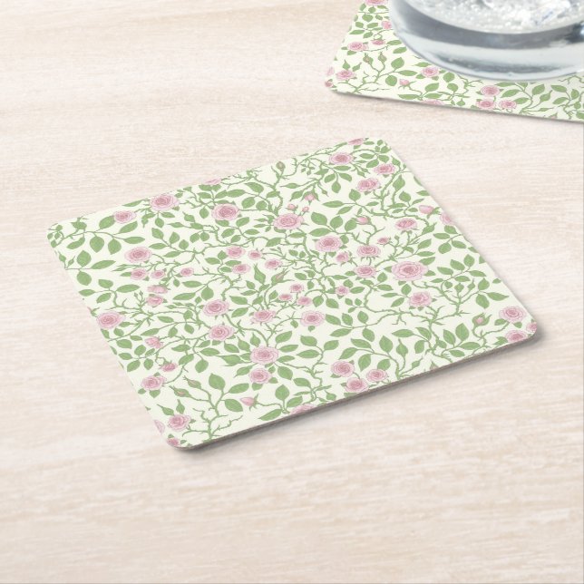 Vild ro underlägg papper kvadrat (Vinklad)