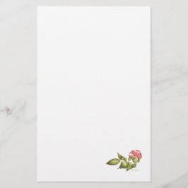 Vild ro vattenfärg brevpapper