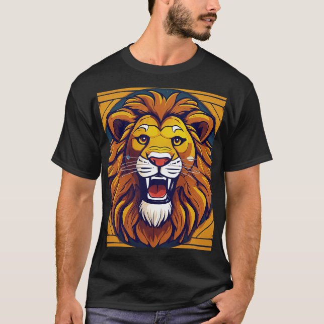"Vild Roar: Bold Tiger Print T-Shirt" T Shirt (Framsida)