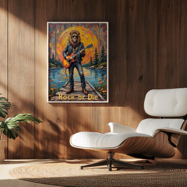 Vild Roar: Guitar vid Vatten Poster (Skapare uppladdad)