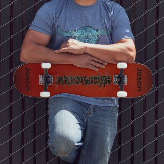 Vild röd ombré mörk grunge-grafik mini skateboard bräda 18,5 cm