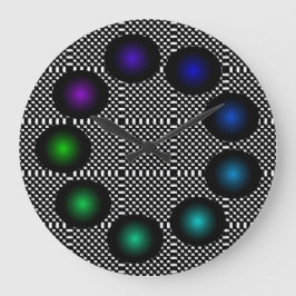 Vild rolig trippig optisk illusion ovanlig stor klocka