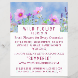 Vild Rosa Blommigt, Floristry Advertising Reklamblad
