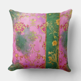 Vild Rosa Grunge Damask - Pillow Kudde