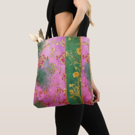 Vild Rosa Grunge Damask - Tote Bag Tygkasse