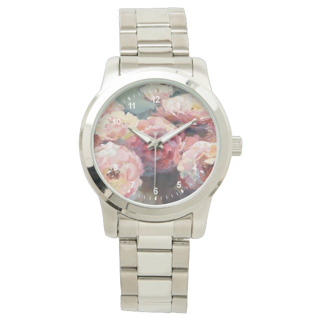 Vild Rosa ros Armbandsur (Framsida)