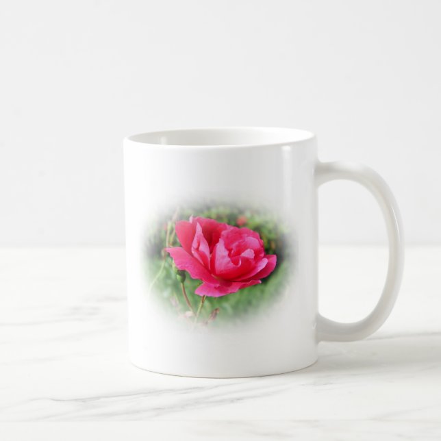 vild rosa ros blommor kaffemugg (Höger)