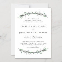 Vild Rosemary Botanical bröllopsinbjudan Magnetisk Inbjudningskort