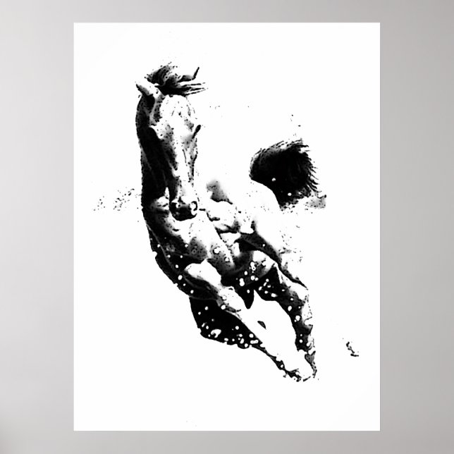 Vild Running Horse - Frihet Poster (Framsidan)
