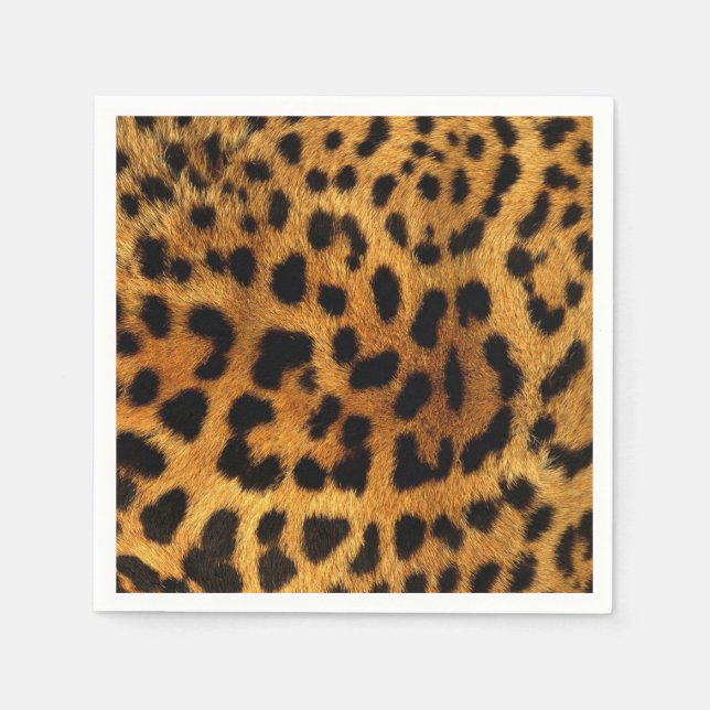 vild Safari animal cheetah girly leopard print Pappersservett (Framsidan)