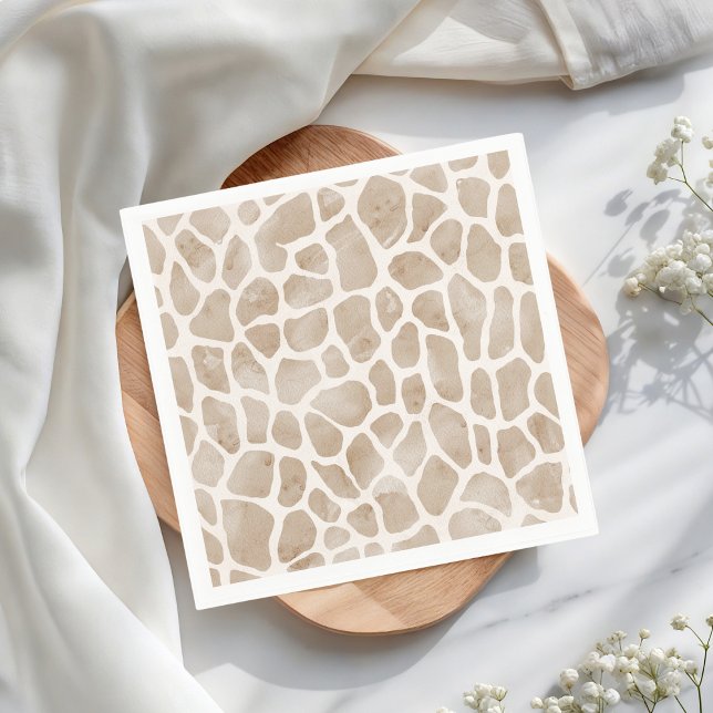 Vild Safari Animal Giraffe Print Pappersservett (Skapare uppladdad)