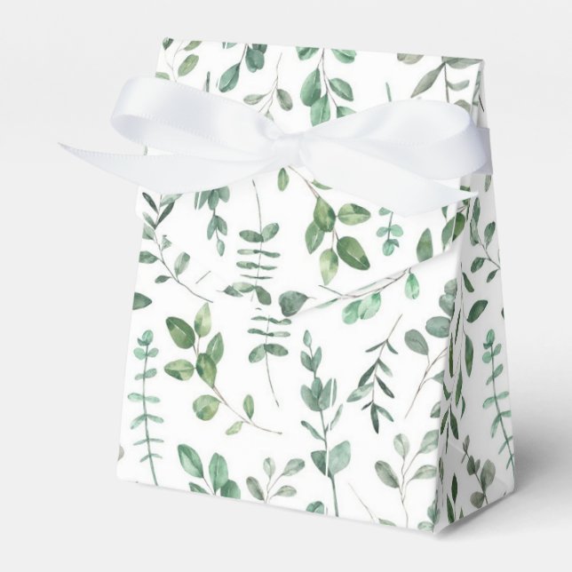 Vild Safari Animals Baby Shower Jungle Greenery Presentaskar (Framsidan Sidan)