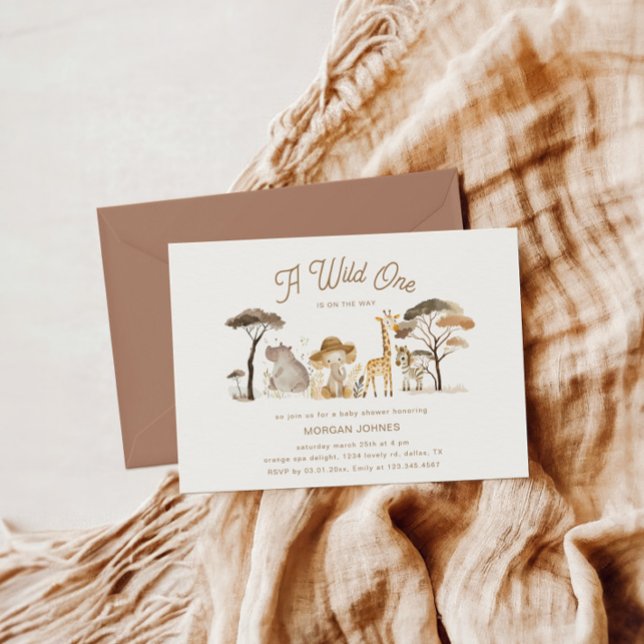 Vild Safari Animals Boho Baby Shower Inbjudningar (Skapare uppladdad)